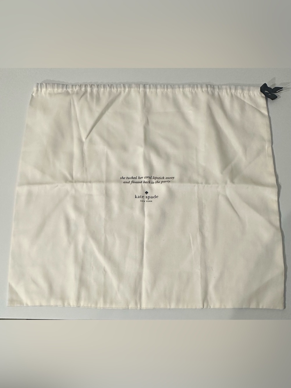 1 Piece Kate Spade New York Cotton Dust Bag  19.5” x 17